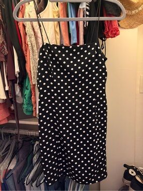 Urban Outfitters Black and White Polka Dot Mini Slip Dress